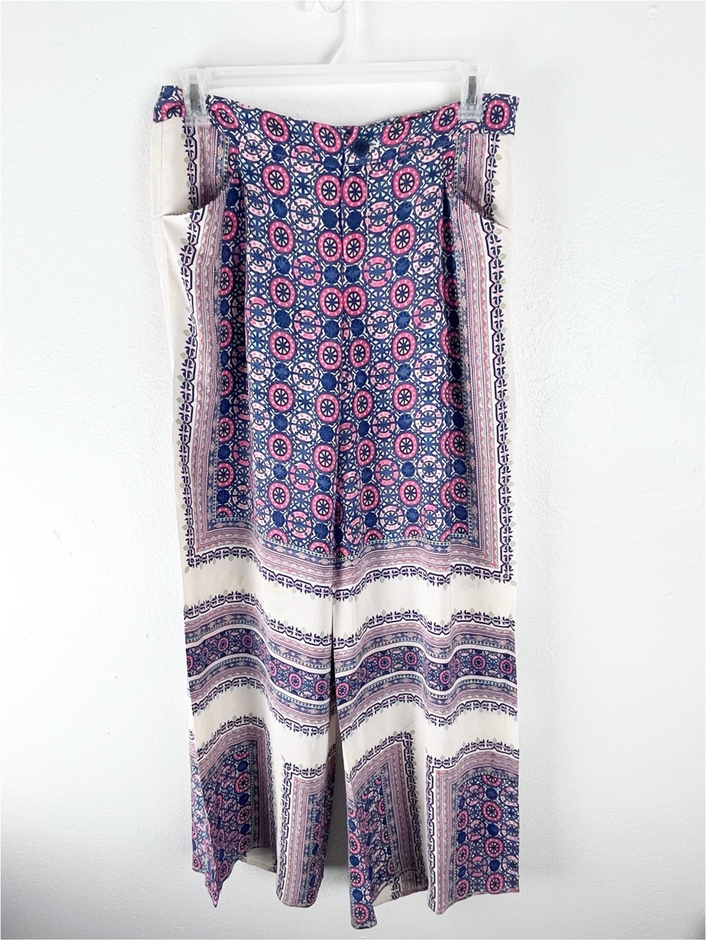 ANTHROPOLOGIE Elevenses Yida Palazzo Geometric Mixed Print Wide Leg Pants Size 6